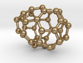 0082 Fullerene c38-1 c2 in Polished Gold Steel