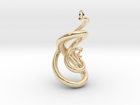 Serpent Pendant in 14k Gold Plated Brass