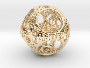 Apollonian Octahedron Supersmall in 14k Gold Plated Brass