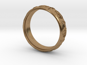 Tree of life DNA men's ring size 10 in Natural Brass