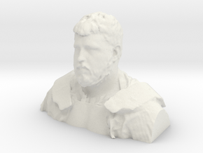 Demo H, Bust, 1/4 Scale - Sandstone in White Natural Versatile Plastic