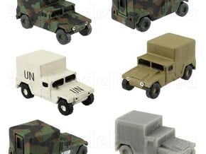 1/220 US Army M1037 Shelter Humvee HMMWV in Tan Fine Detail Plastic