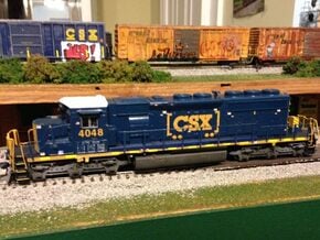 HO scale 1:87 CSX SD40-3 Wabtec Cab in Smooth Fine Detail Plastic