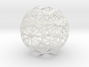 1050 sphere_200mm in White Natural Versatile Plastic