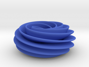 Spiral Torus in Blue Processed Versatile Plastic