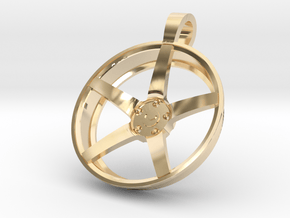 Vossen CV3 Flat KeyChain 35mm  in 14k Gold Plated Brass