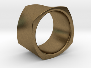 Motion Cube Ring Size 10/T in Natural Bronze