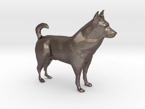 Shepherd Dog - 10cm / 4" in Polished Bronzed Silver Steel
