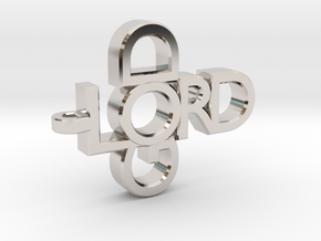 Lord God Pendant in Rhodium Plated Brass