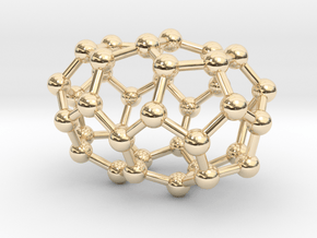 0083 Fullerene c38-2 d3h in 14k Gold Plated Brass