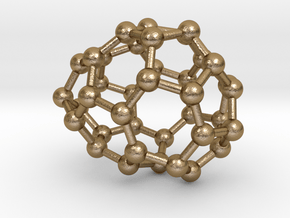 0084 Fullerene c38-3 c1  in Polished Gold Steel