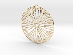 Fluid Pendant in 14k Gold Plated Brass