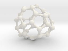 0086 Fullerene c38-5 c1  in White Natural Versatile Plastic