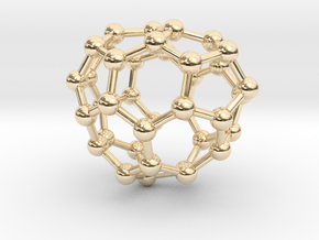 0088 Fullerene c38-7 c1  in 14k Gold Plated Brass