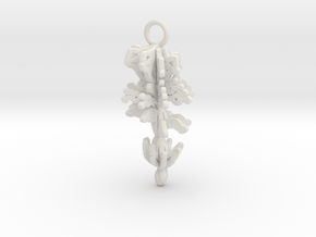 Flowers Pendant in White Natural Versatile Plastic