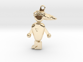 PCMR Keychain in 14k Gold Plated Brass