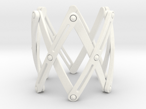 Expandable structure Bracelet XL in White Processed Versatile Plastic