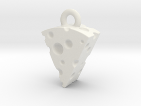Swiss Cheese Pendant in White Natural Versatile Plastic