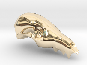Fox Skull 3D Scan in 14K Yellow Gold