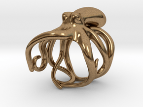 Octopus Ring 19mm in Natural Brass