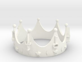 Geekings Crown in White Processed Versatile Plastic