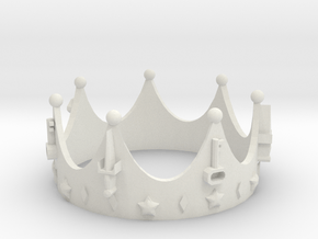 Geekings Crown in White Natural Versatile Plastic