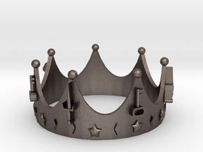 Geekings Crown in Polished Bronzed Silver Steel