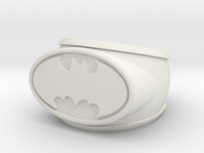 Batman Ring in White Natural Versatile Plastic