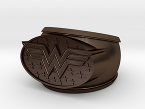 Wonder Woman Ring  in Polished Bronze Steel