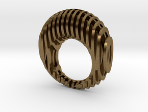 Waffle Ring 17mm in Natural Bronze