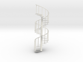 Staircase big: 245mm x 80mm in White Natural Versatile Plastic