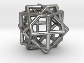 Compound of Three Cubes in Natural Silver
