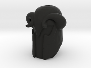 Great Horned Warrior Helm in Black Natural Versatile Plastic