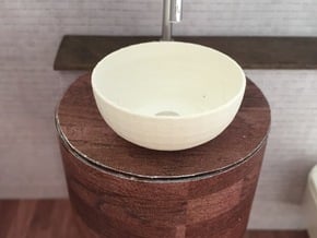 1:12 Bowl in White Processed Versatile Plastic