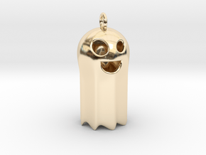 Smiley Ghost  in 14k Gold Plated Brass