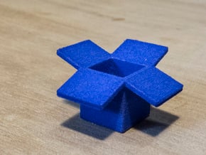 Dropbox 1cm in Blue Processed Versatile Plastic