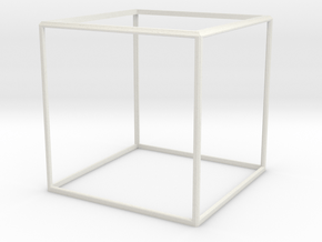 Cube Frame in White Natural Versatile Plastic