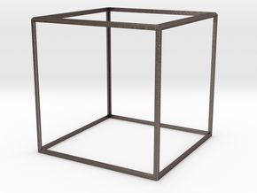 Cube Frame in Polished Bronzed Silver Steel