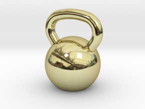 Kettlebell Pendant in 18K Yellow Gold