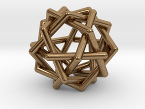 Six Tangled Pentagons in Natural Brass
