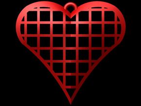 Heart Cage 2 in Red Processed Versatile Plastic
