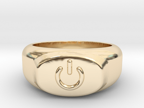 Power Ring  in 14k Gold Plated Brass