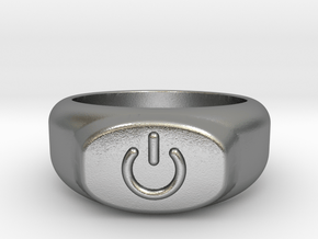 Power Ring  in Natural Silver