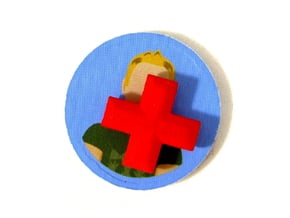 Medical Plus Signs, Set of 3 Tokens for Flash Poin in Red Processed Versatile Plastic