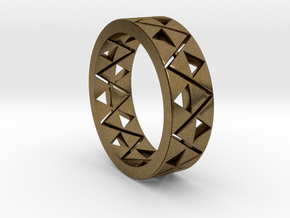 Triforce Ring Size 10 in Natural Bronze