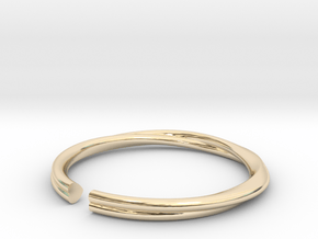 Mobius Hearts Ring in 14k Gold Plated Brass