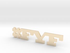 #FYF in 14k Gold Plated Brass