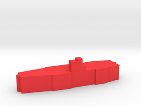 Game Piece, WW2 Akagi Carrier in Red Processed Versatile Plastic
