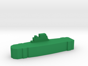 Game Piece, WW2 Yorktown Carrier in Green Processed Versatile Plastic