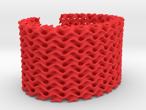 Gyroid Bra in Red Processed Versatile Plastic